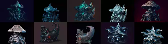 Monster Structure bundle 3 pack 100 glb