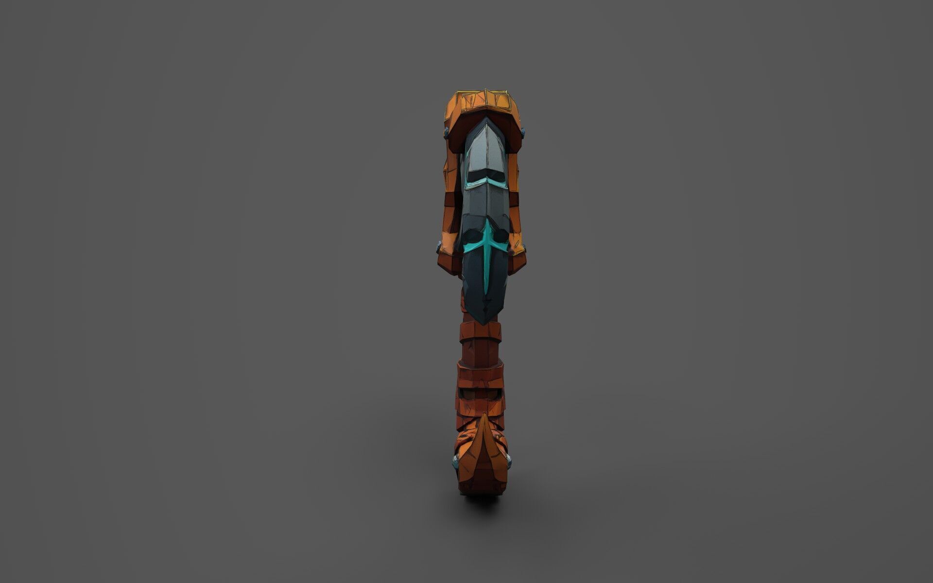 Low Poly Stone-Fang Twinblade Axe Low-poly 3D model_15