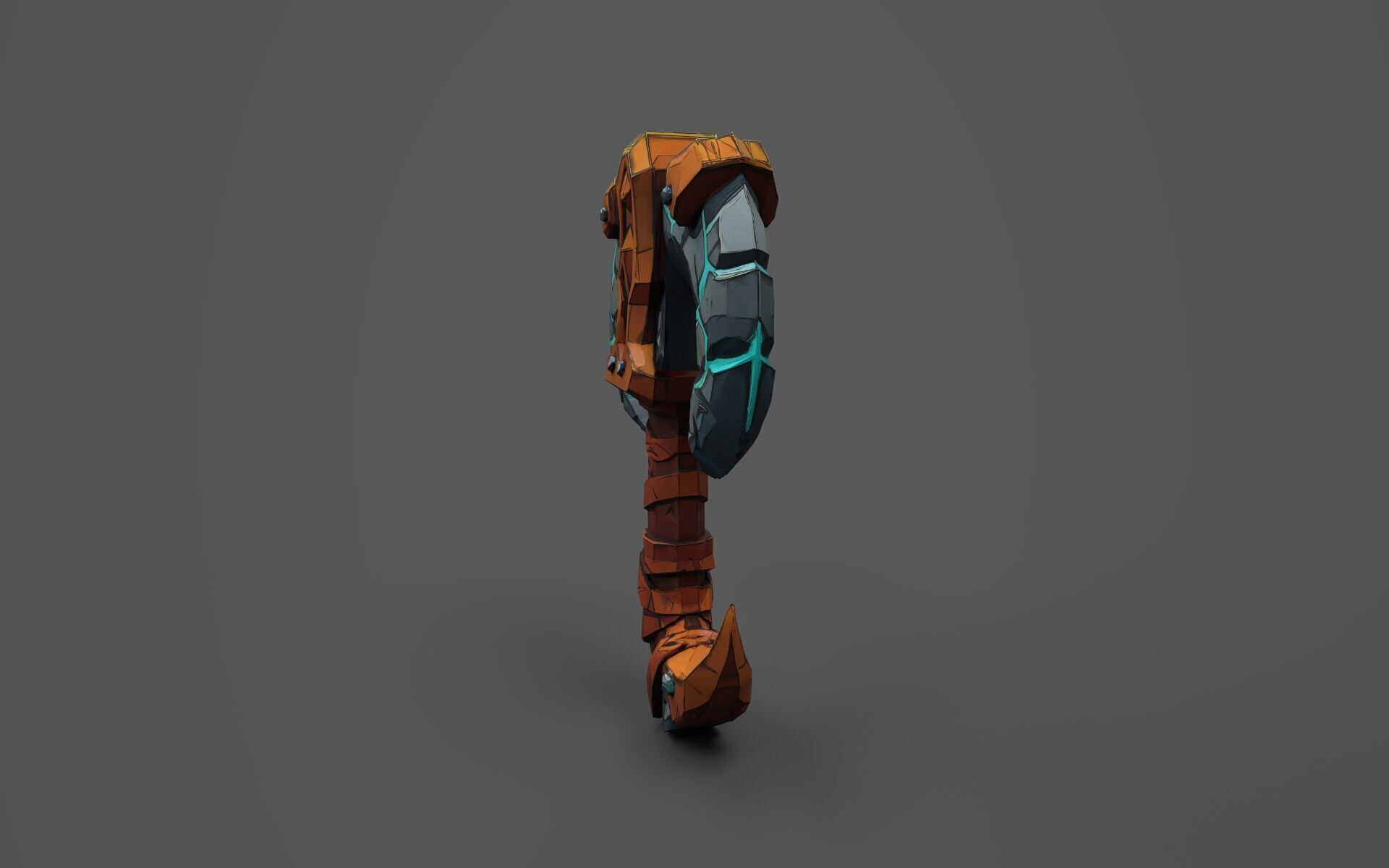 Low Poly Stone-Fang Twinblade Axe Low-poly 3D model_17