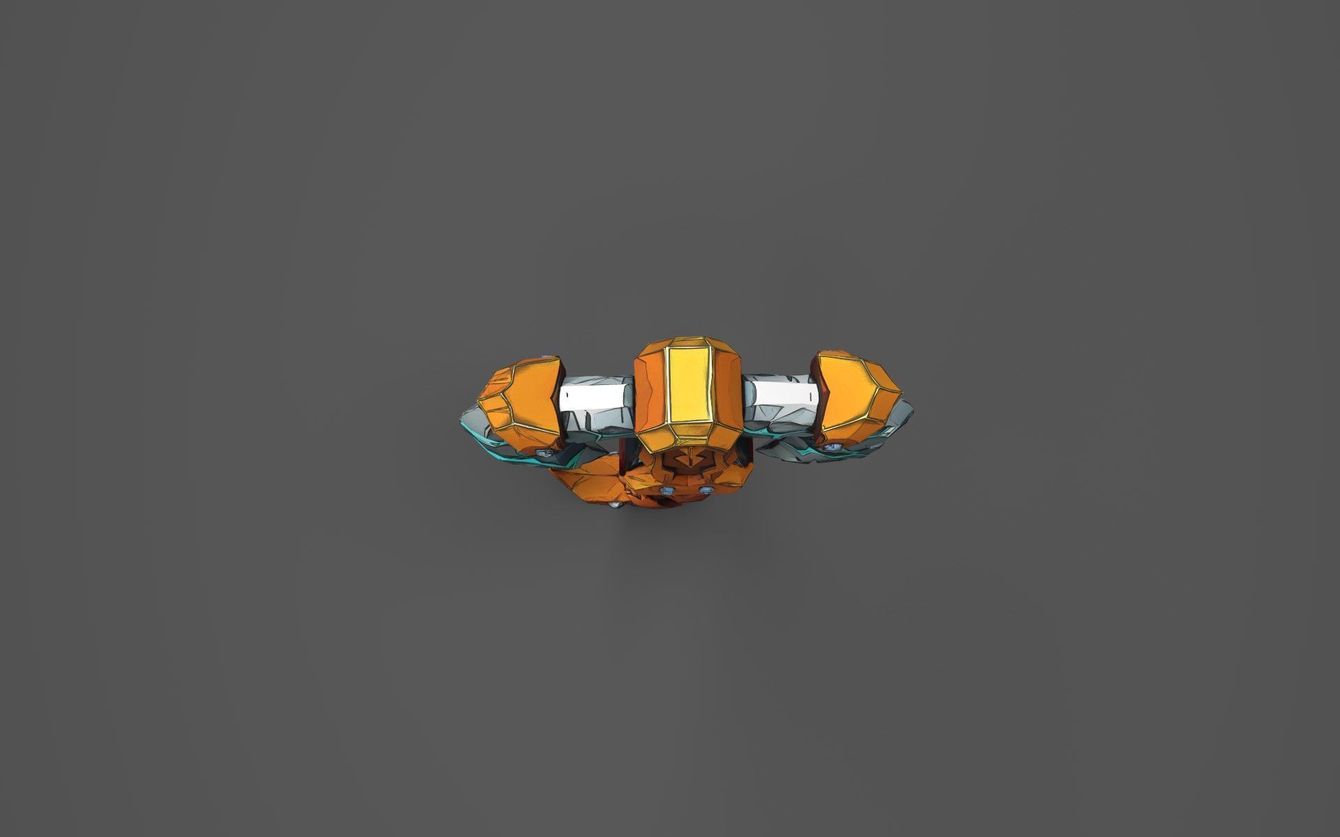 Low Poly Stone-Fang Twinblade Axe Low-poly 3D model_9