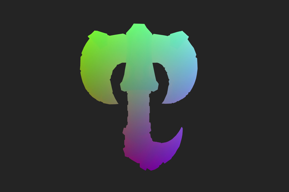 Low Poly Stone-Fang Twinblade Axe Low-poly 3D model_27