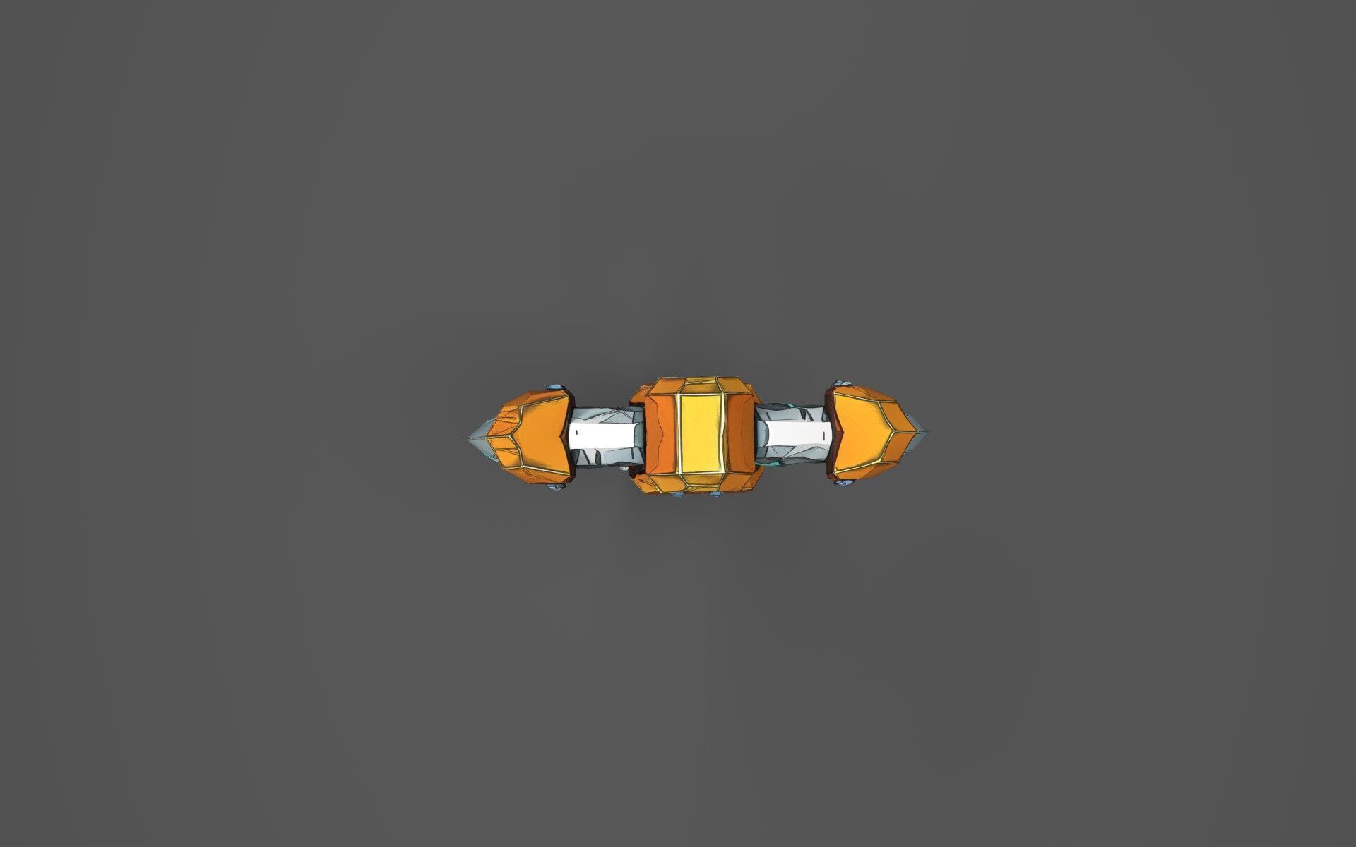 Low Poly Stone-Fang Twinblade Axe Low-poly 3D model_11