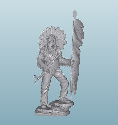 INDIAN  W14 Native American Figures 3D print model