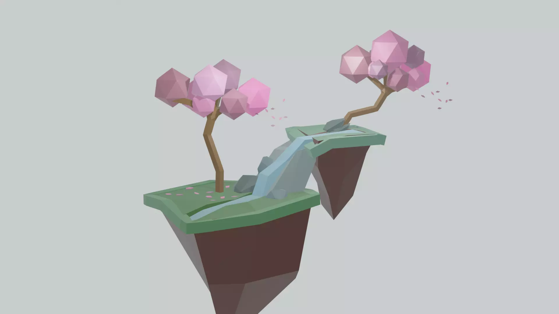 Low-poly tree Free low-poly 3D model_0