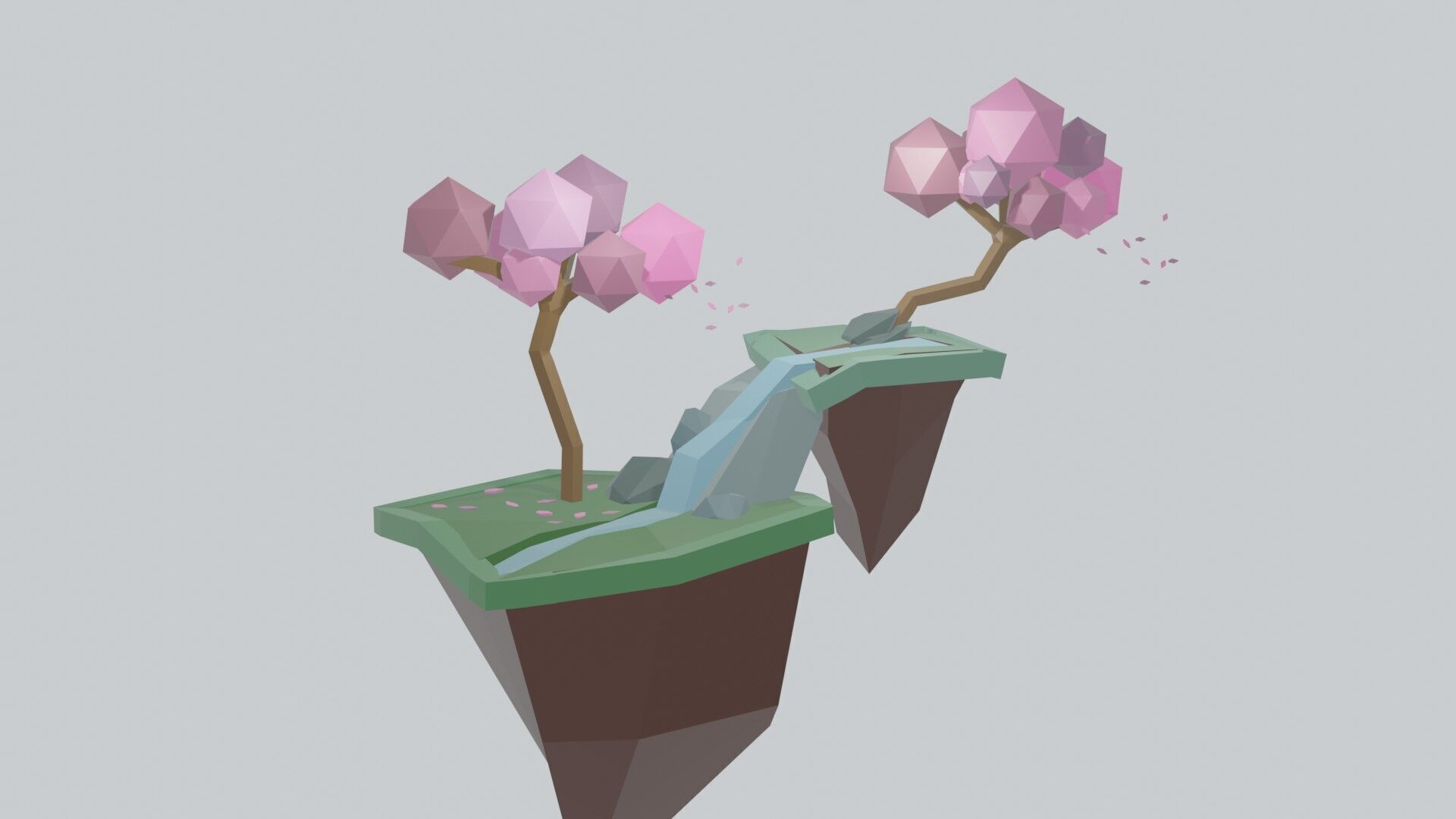 Low-poly tree Free low-poly 3D model_1
