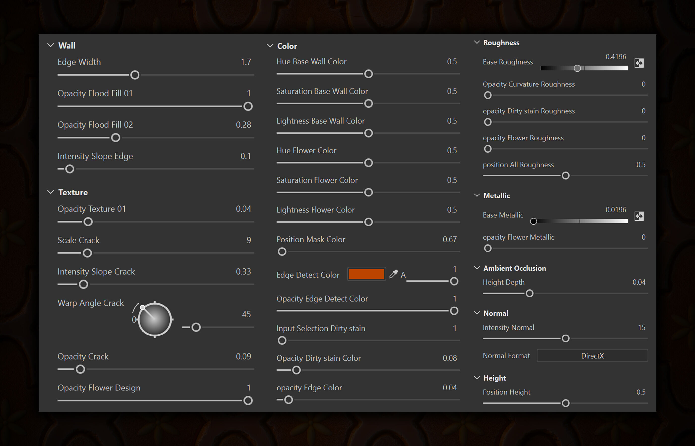 Wall Ornamental Stylized - VOL 08 - SBsar - Maps 3D model_2
