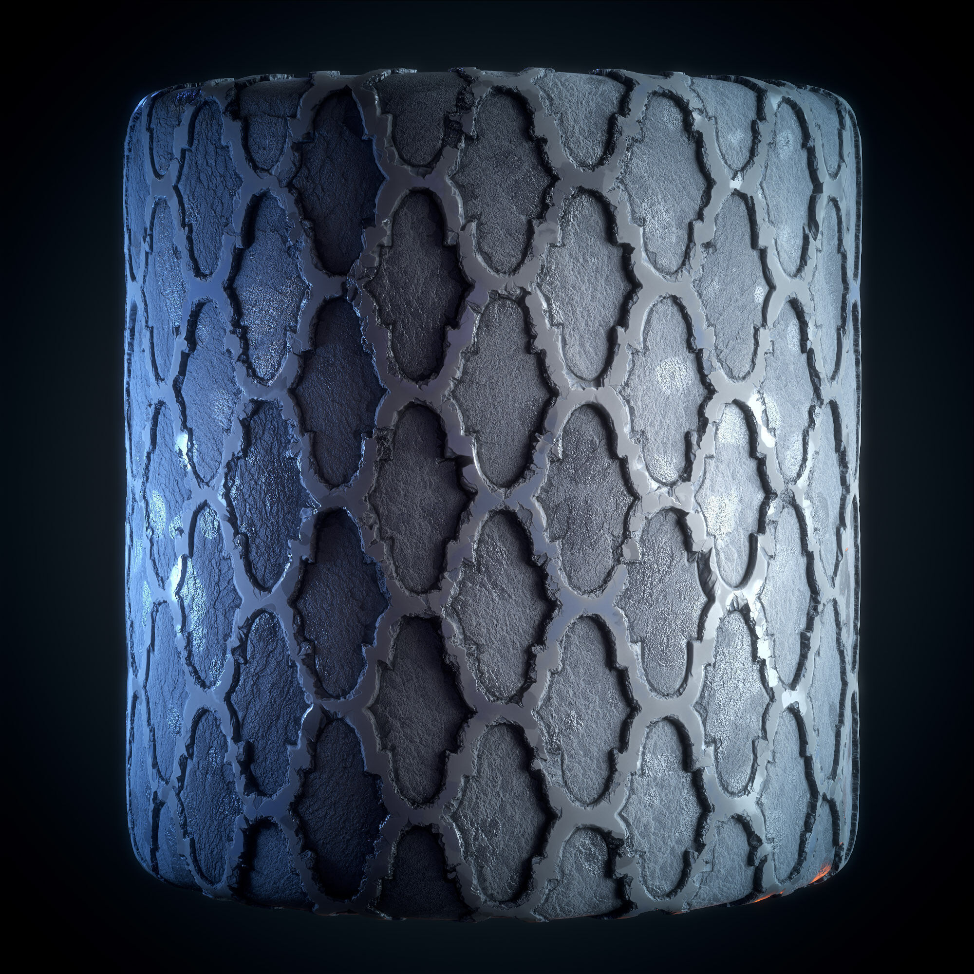 Wall Ornamental Stylized - VOL 08 - SBsar - Maps 3D model_5