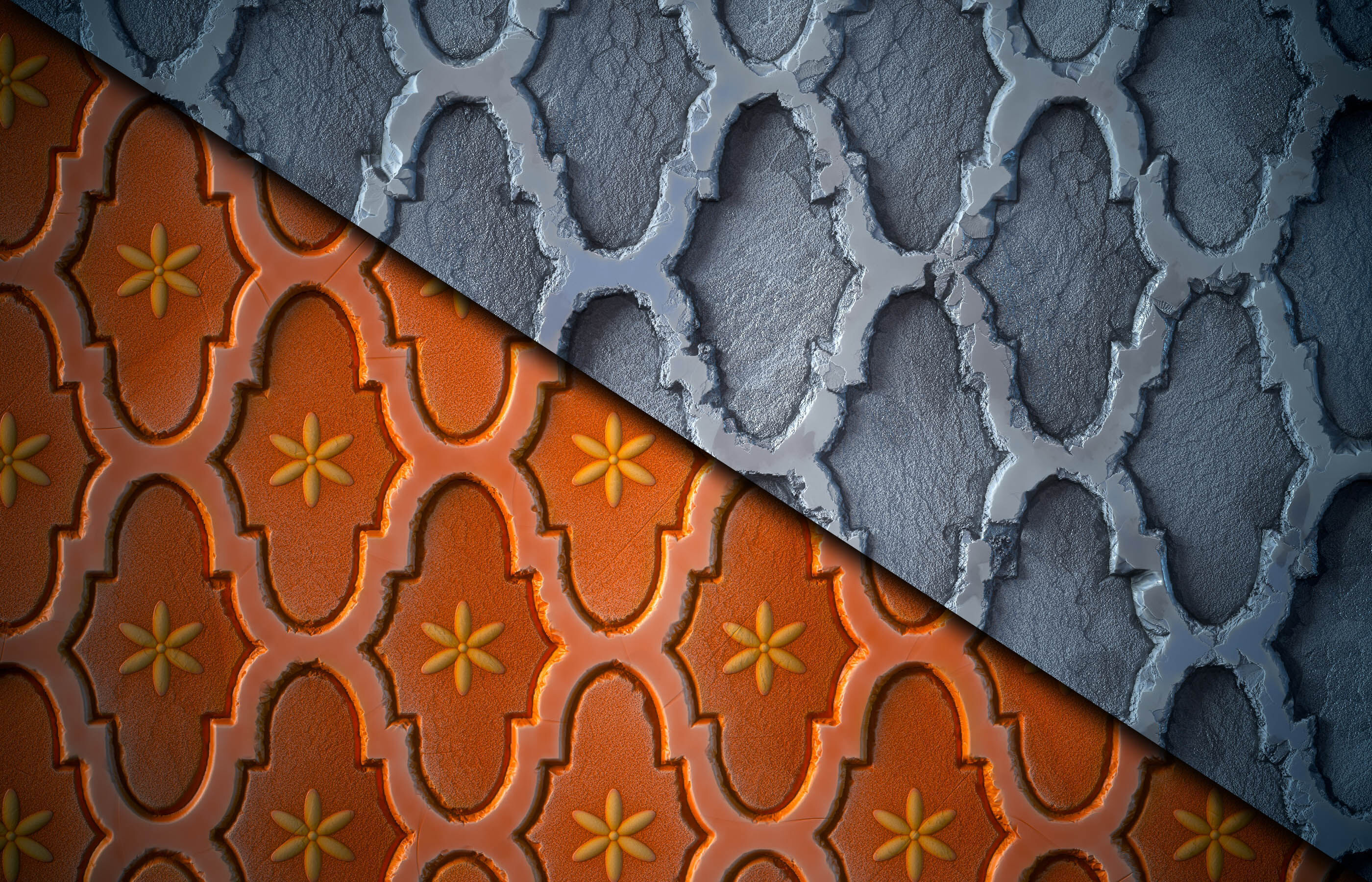 Wall Ornamental Stylized - VOL 08 - SBsar - Maps 3D model_3