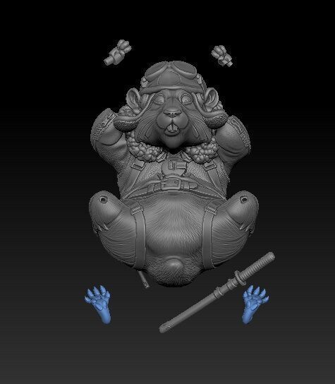 hamster pilot  3D print model_6