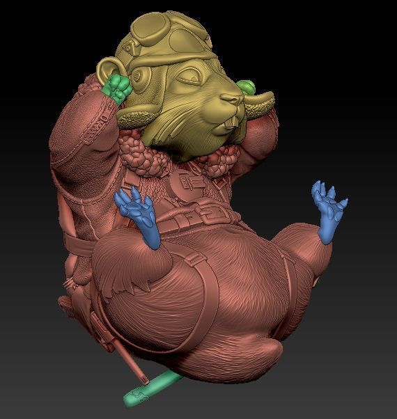 hamster pilot  3D print model_5