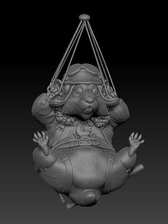 hamster pilot  3D print model_3