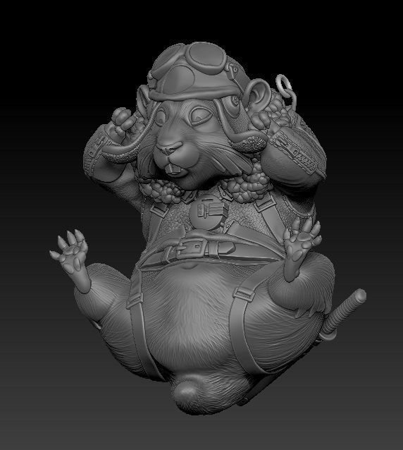 hamster pilot  3D print model_1