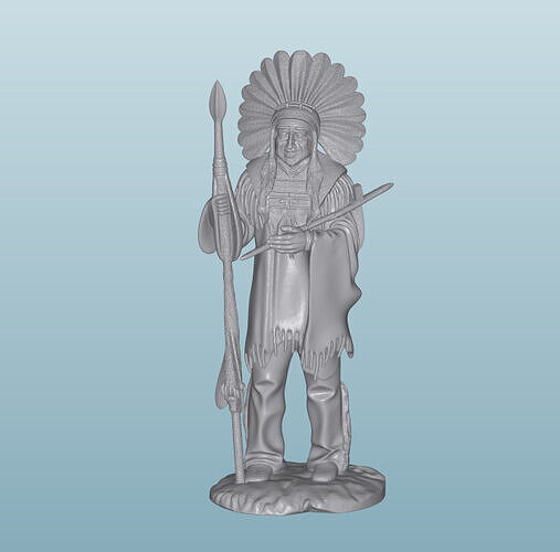 INDIAN  W17 Native American Figures 3D print model