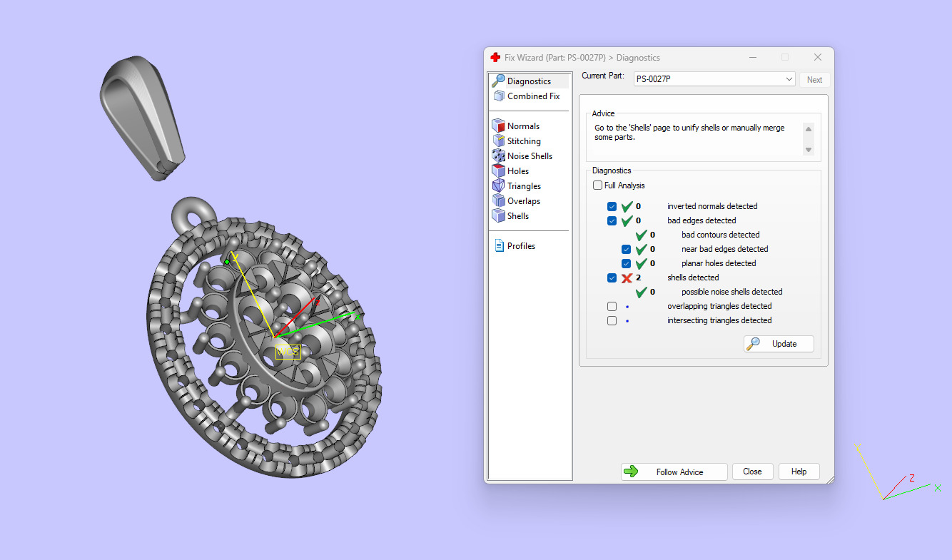Oval Cluster Diamond Pendant With Earrings 3D print model_14