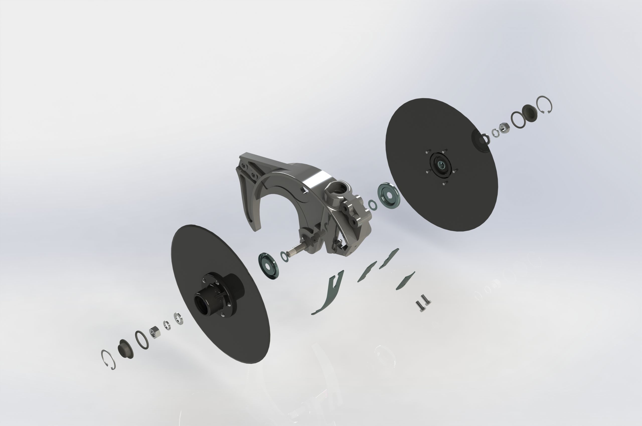 Coulter unit with linkage Low-poly 3D model_4