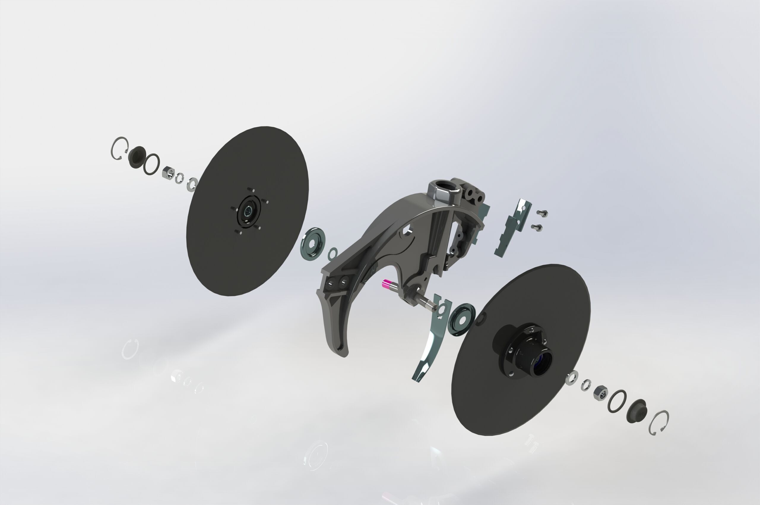 Coulter unit with linkage Low-poly 3D model_5