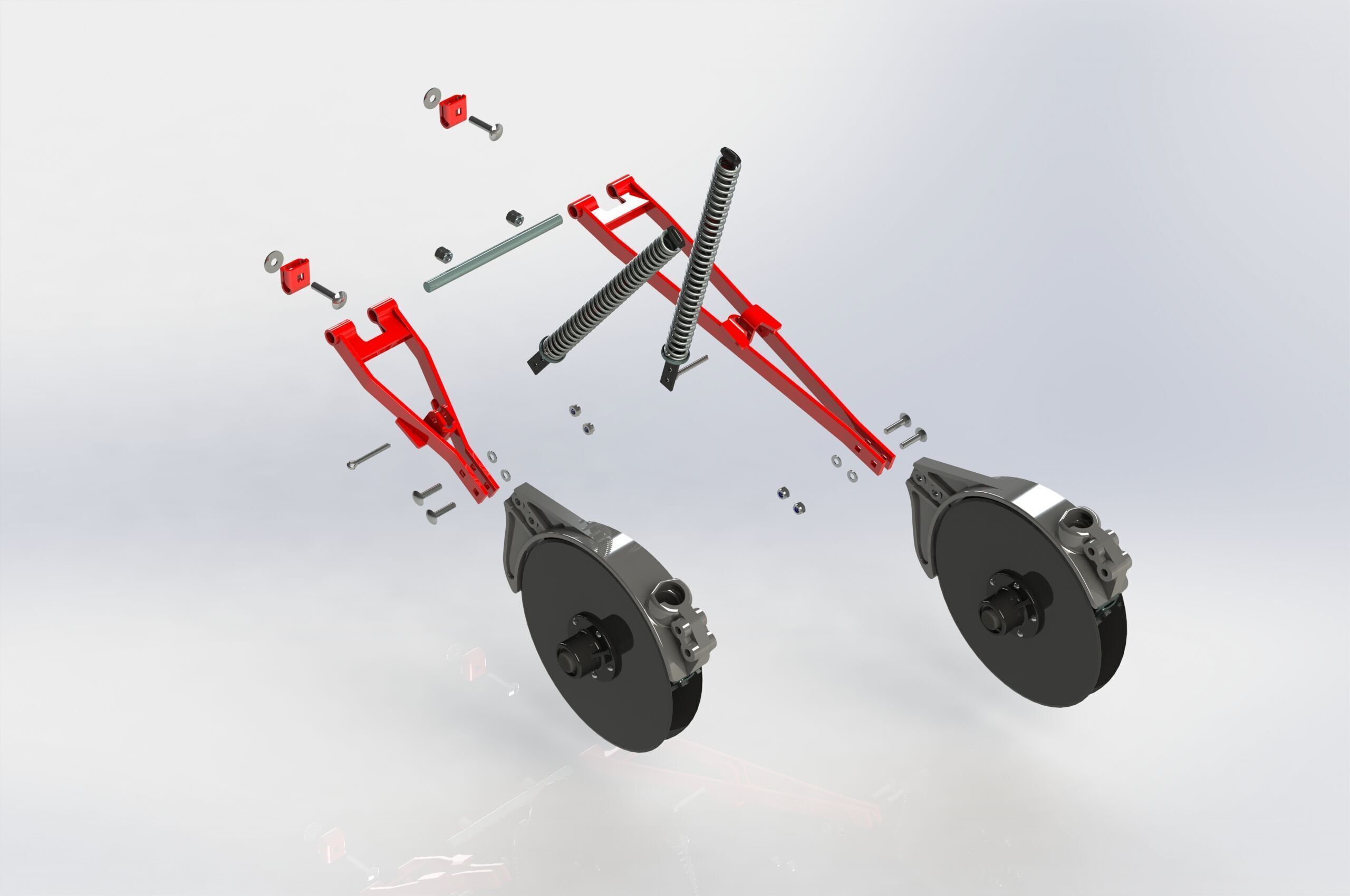 Coulter unit with linkage Low-poly 3D model_1