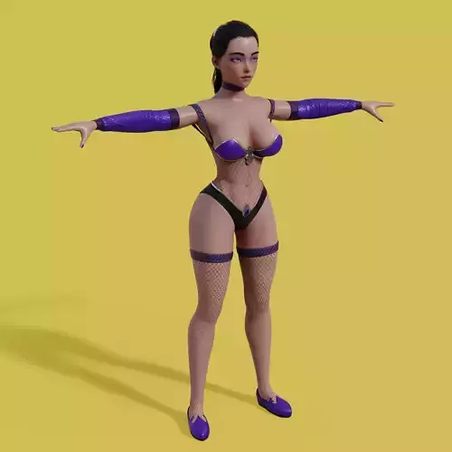 Voilet Angle Game Ready Low-poly 3D model