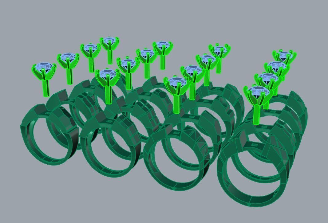 Geometric Solitaire Ring Collection 3D print model_19