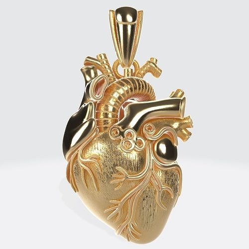 Human Heart Pendant 9 3D print model