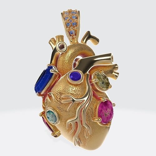 Human Heart Pendant 8 3D print model