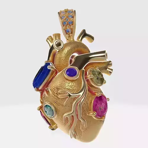 Human Heart Pendant 8