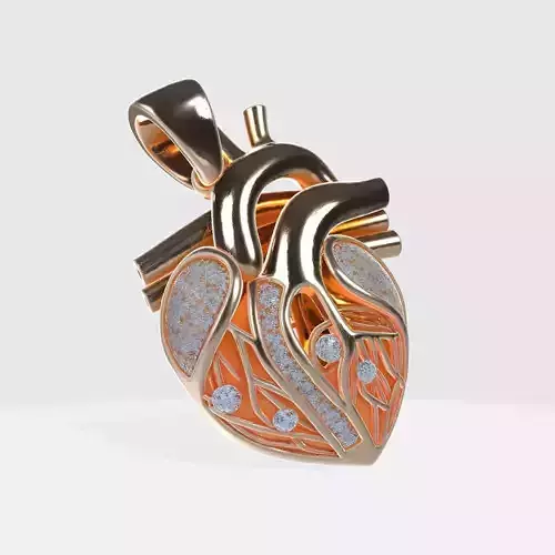 Human Heart Pendant 7