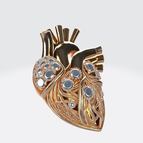 Human Heart Pendant 6 3D print model