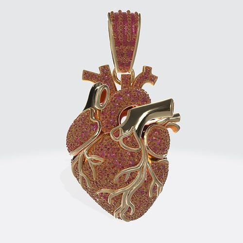 Human Heart Pendant 5 3D print model