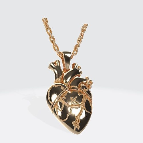 Human Heart Pendant 4 3D print model