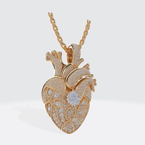 Human Heart Pendant 3 3D print model