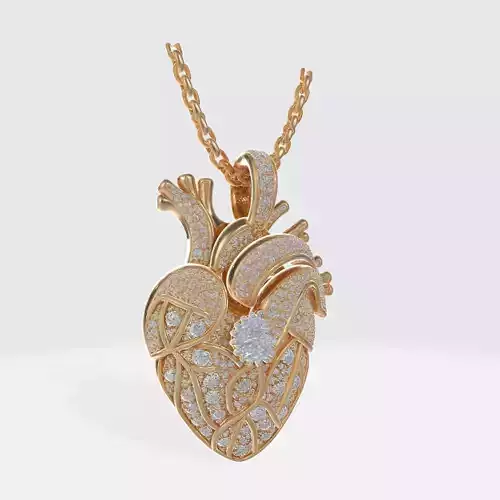 Human Heart Pendant 3