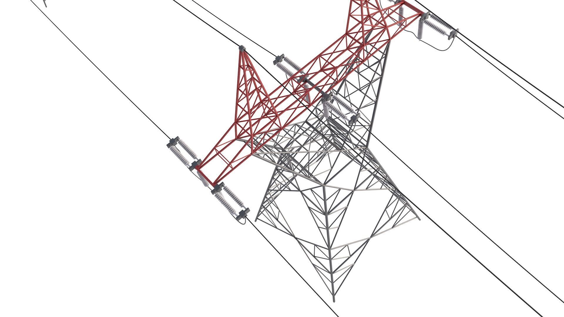 Electric Transmission Tower 3D model_3