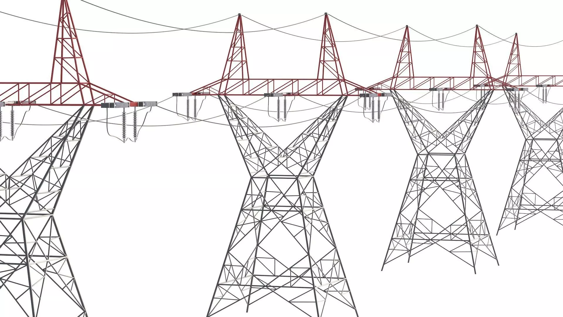 Electric Transmission Tower 3D model_0