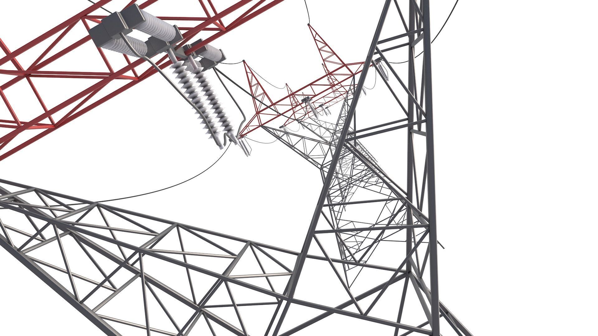 Electric Transmission Tower 3D model_2