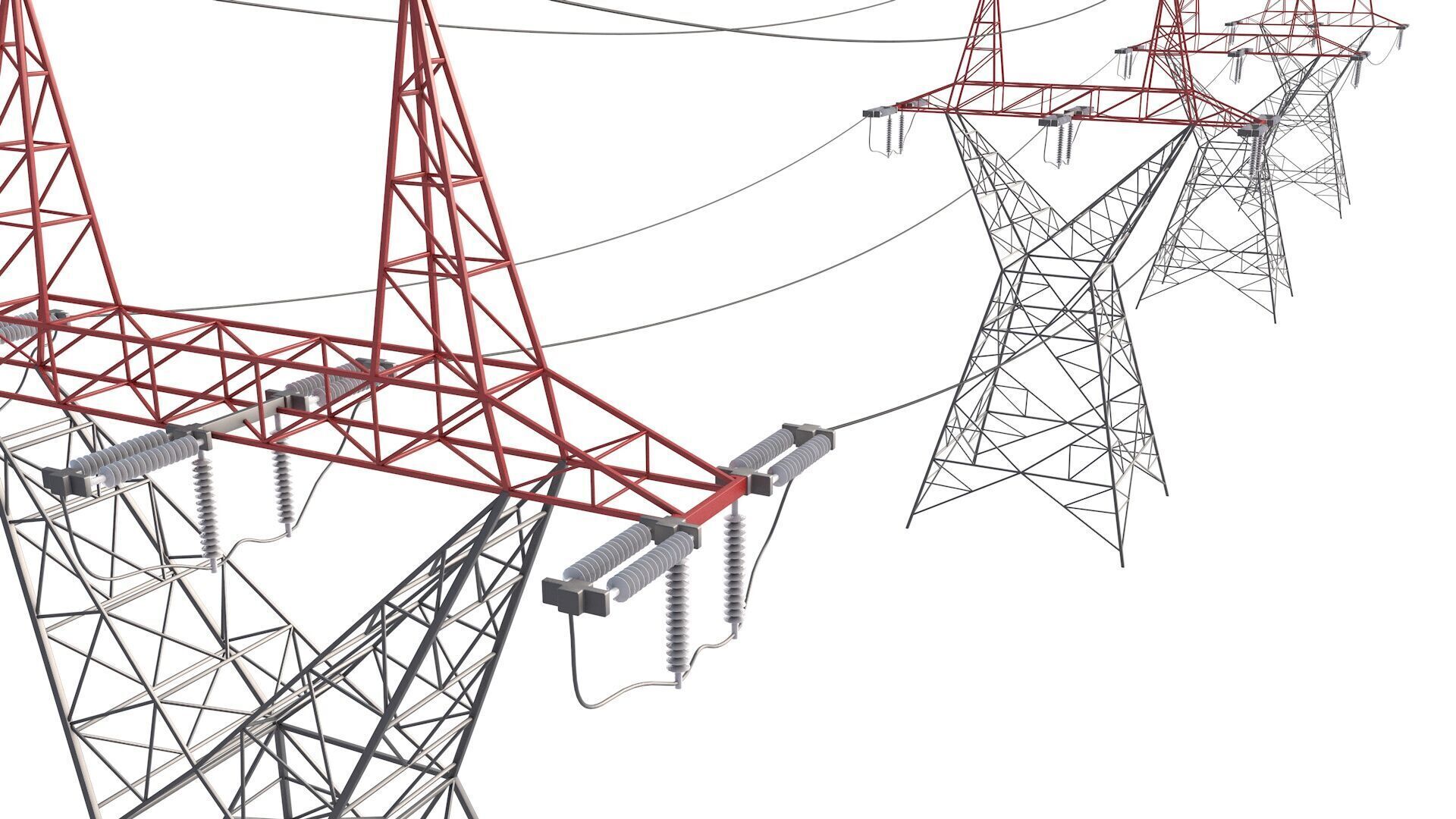 Electric Transmission Tower 3D model_1
