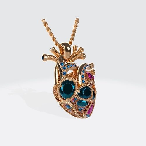Human Heart Pendant 2 3D print model