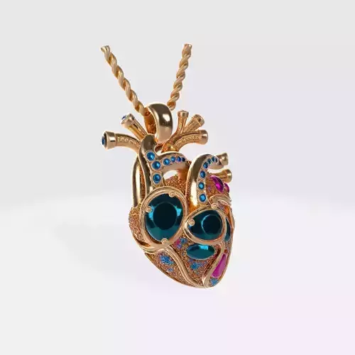 Human Heart Pendant 2