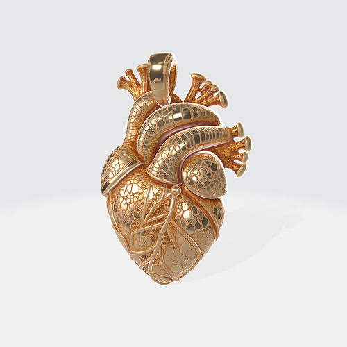 Human Heart Pendant 1 3D print model