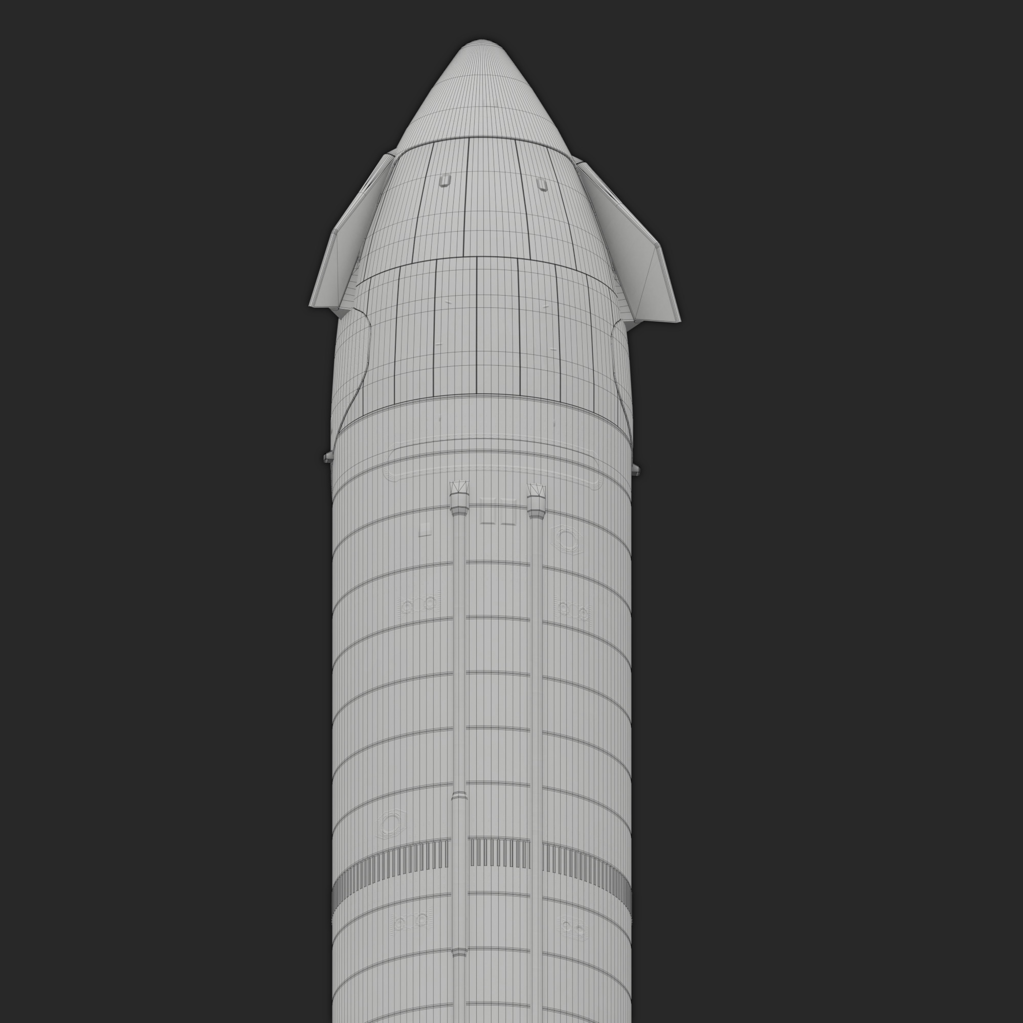 SpaceX Starship V3 3D model_9