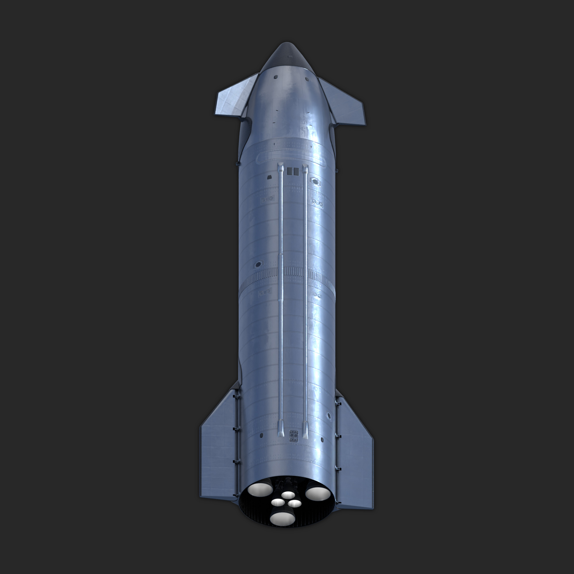 SpaceX Starship V3 3D model_1