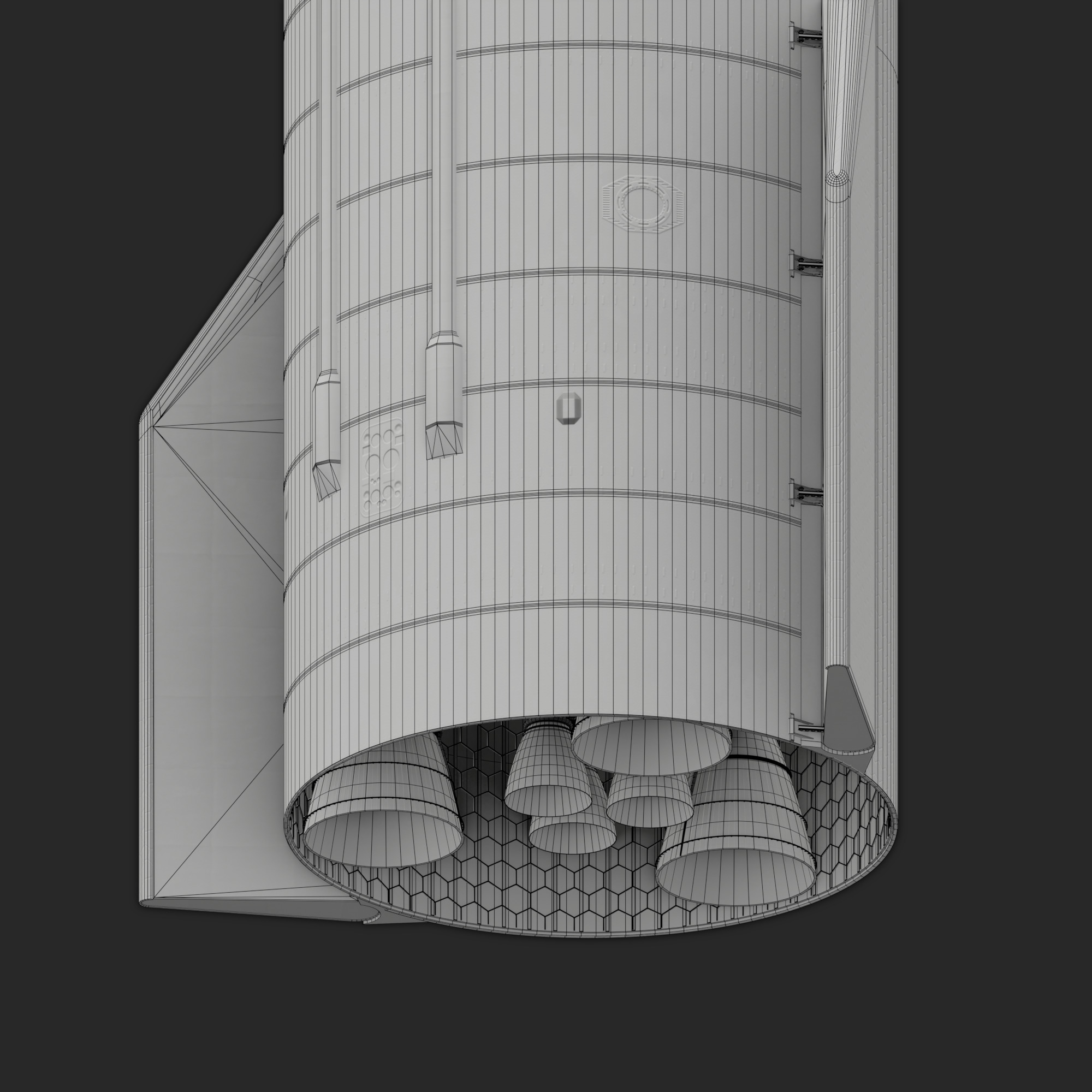 SpaceX Starship V3 3D model_8