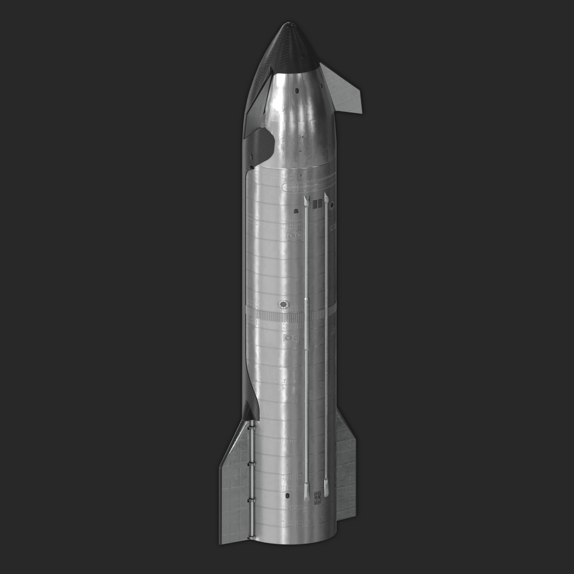 SpaceX Starship V3 3D model_6