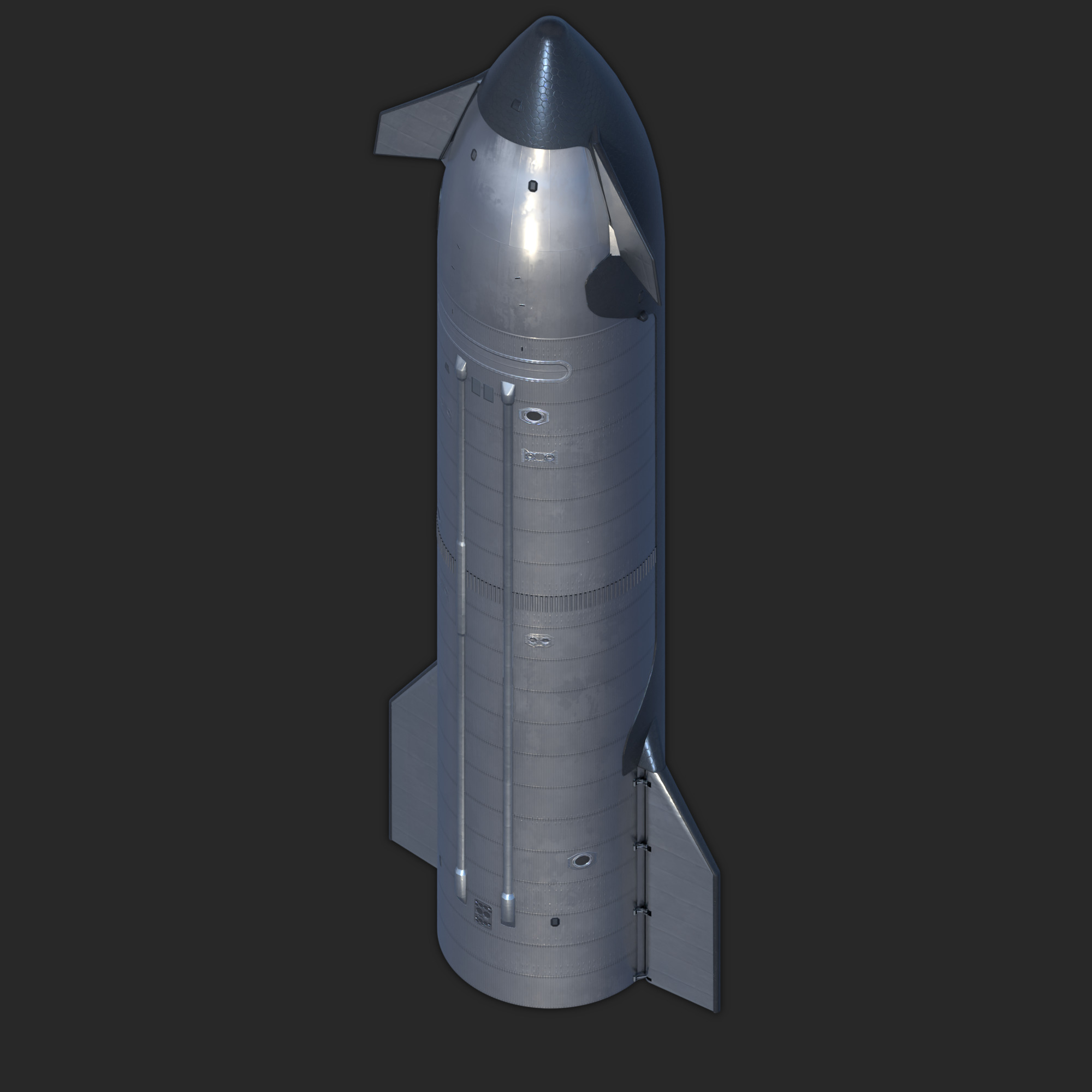 SpaceX Starship V3 3D model_4