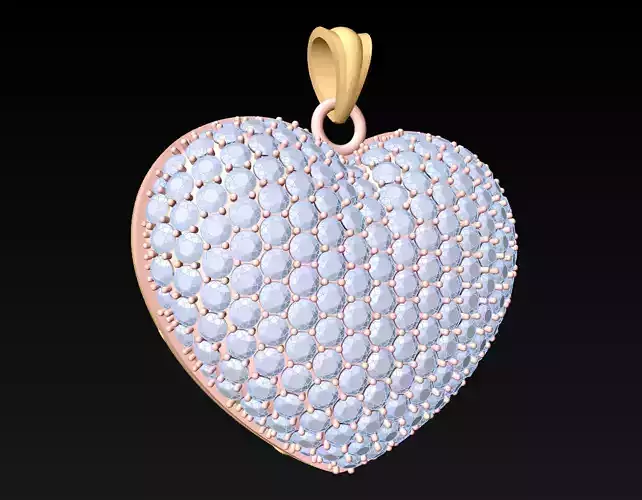 Heart pendant - Womens pendant - N713551 3D print model