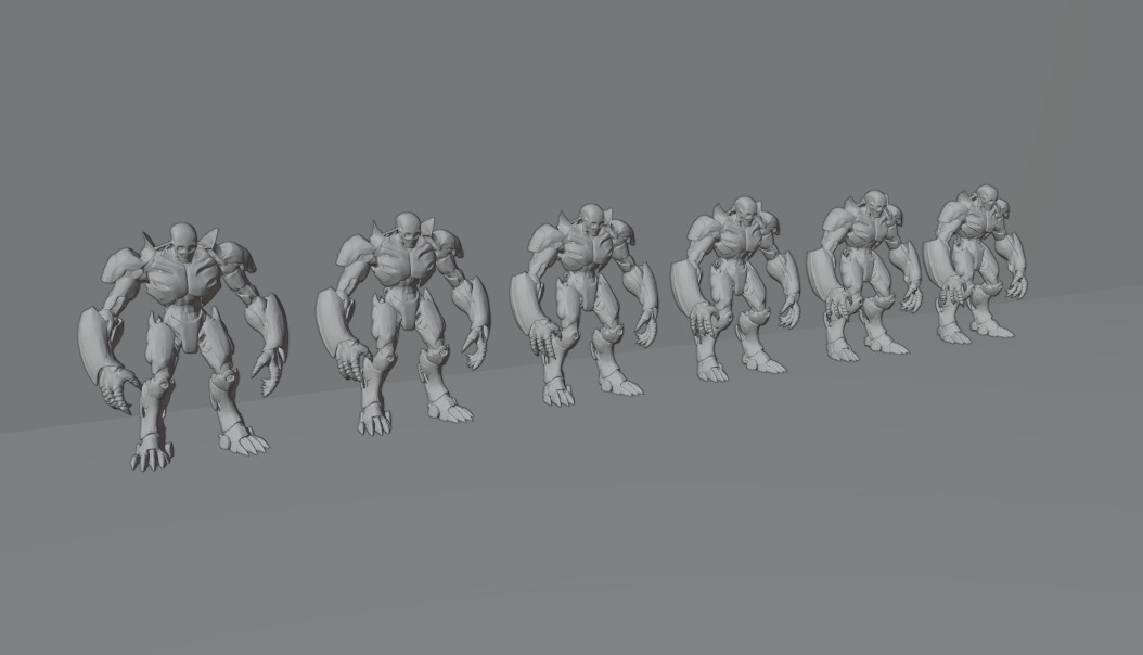 Evil Cyborg Pack 3D model_2