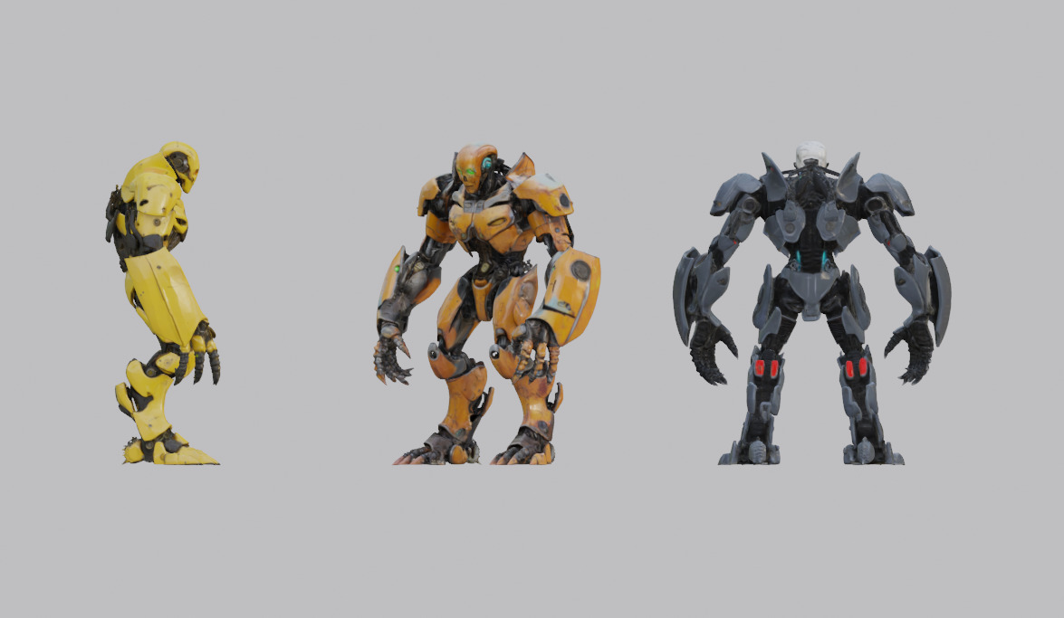 Evil Cyborg Pack 3D model_17