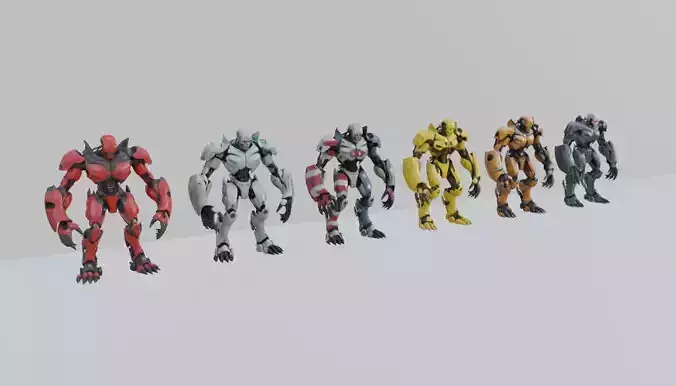 Evil Cyborg Pack 3D model
