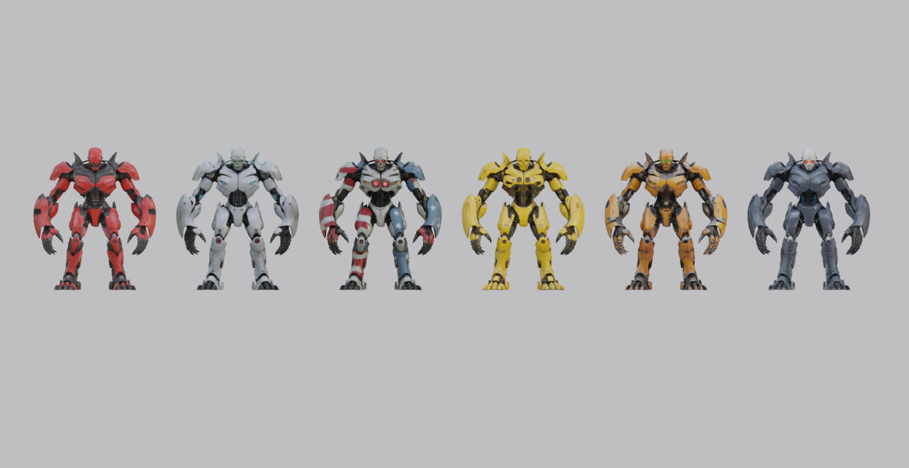 Evil Cyborg Pack 3D model_14