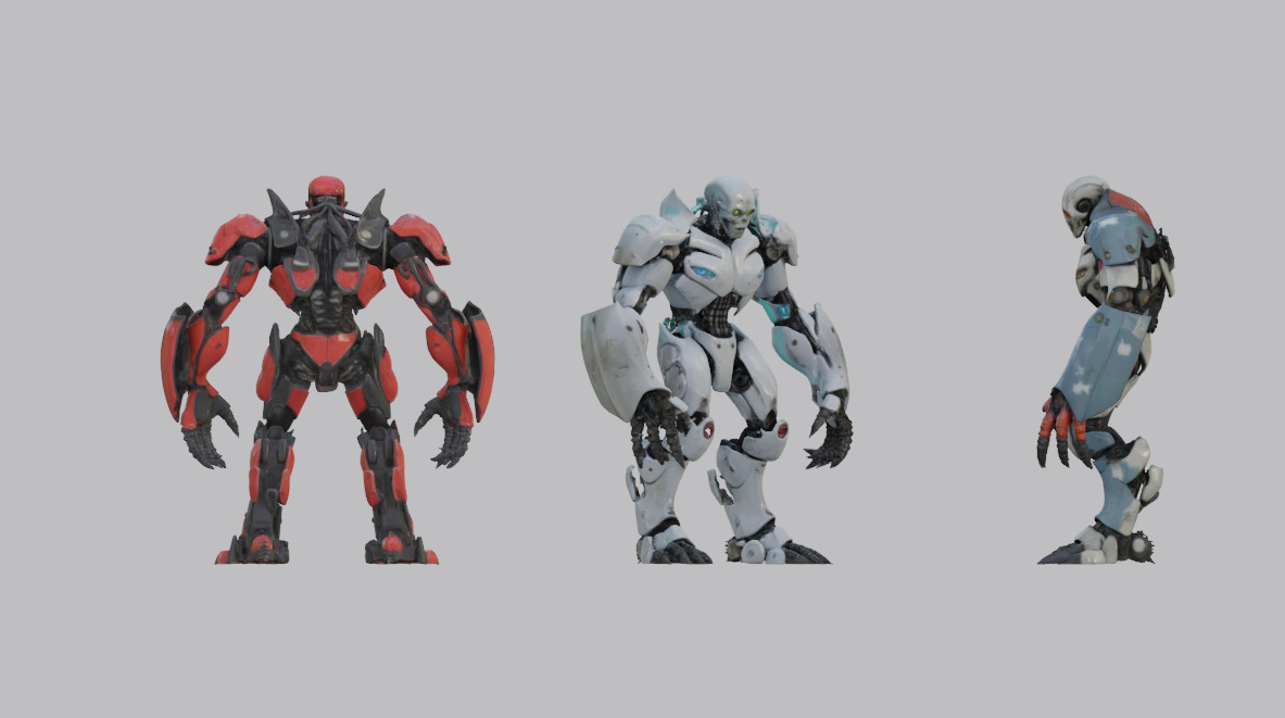 Evil Cyborg Pack 3D model_15